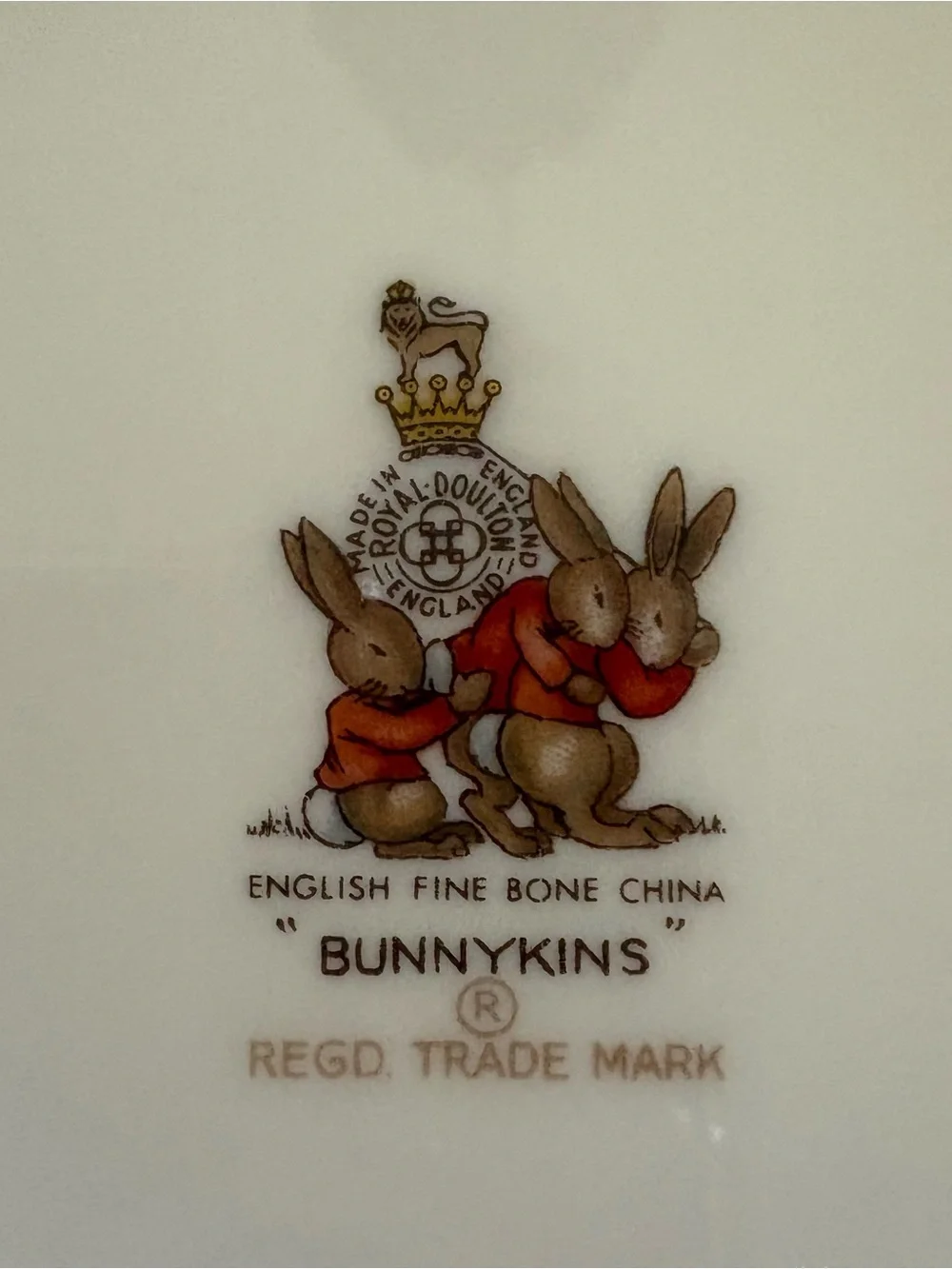 Royal Doulton “Bunnykins”Children's Bunny-Themed Ceramic Bowl and Mug Set